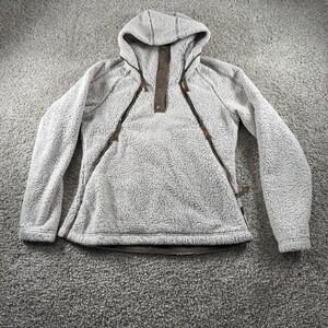 Kuhl Flight Jacket Mid Weight Fleece Full Zip Hoodie Womens‎ Small Stone Cream